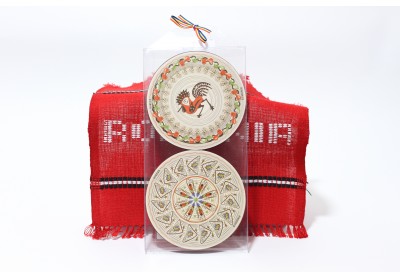 Suporturi pahare ceramica de Horezu set 4 buc